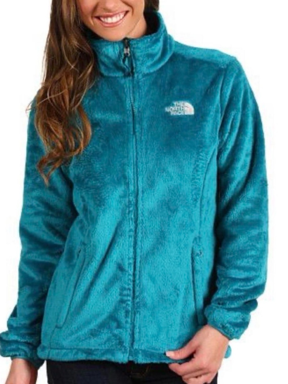 North Face Teal Fuzzy Osito Jacket
